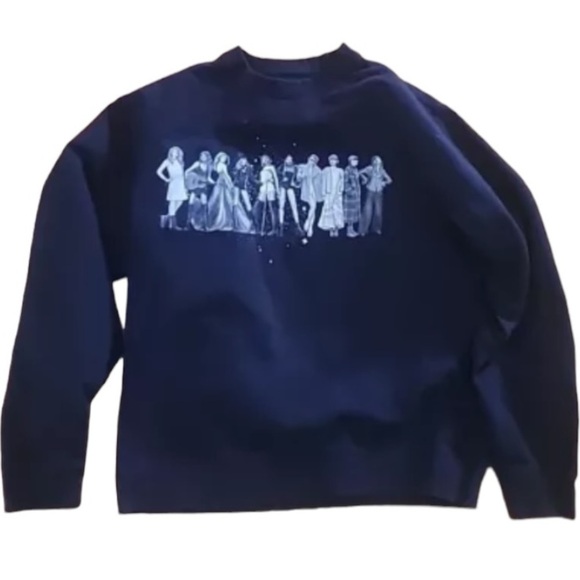 Taylor Swift Tops - Taylor Swift Midnight Eras Tour Sweatshirt Crewneck Sz L Navy White